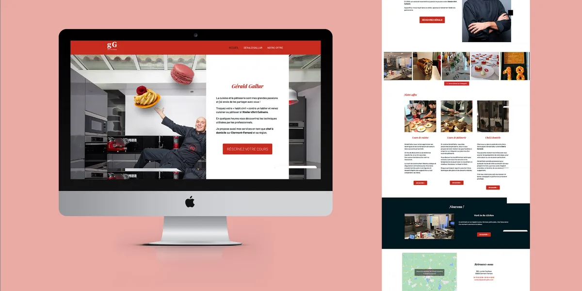 Site internet restaurant Gallur, agence Lemon Clermont-Ferrand