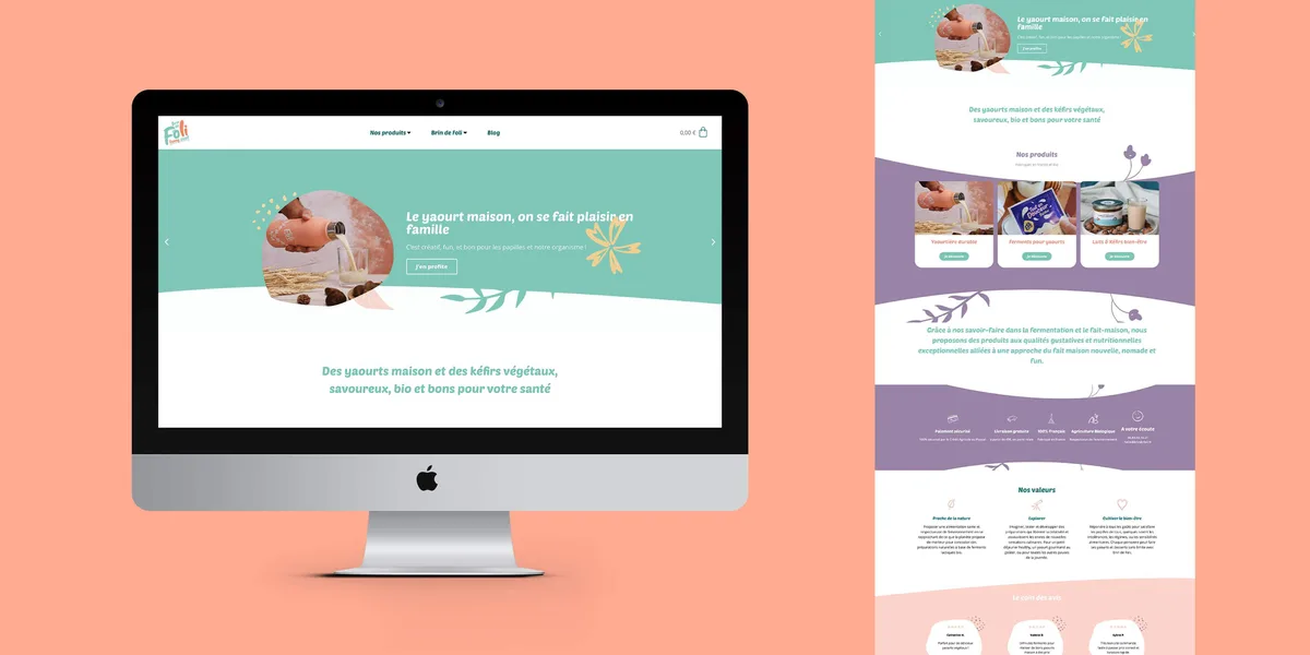 Création de site e-commerce Brin de Foli par l'agence Lemon